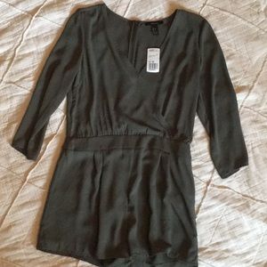 NWT Dark green romper